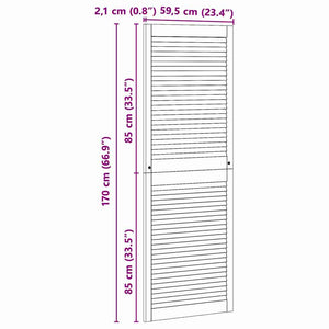 Massivholz Schranktür Kiefer Natur 170 cm