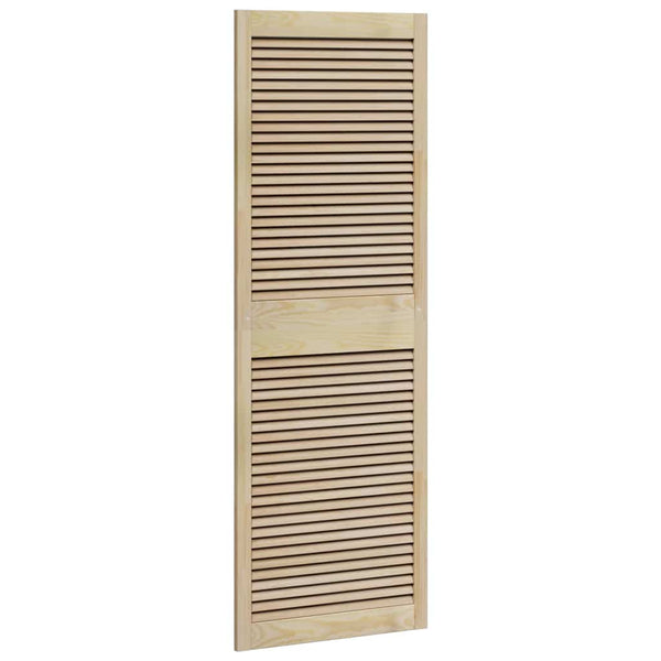 Massivholz Schranktür 2er Set, Kiefer Natur