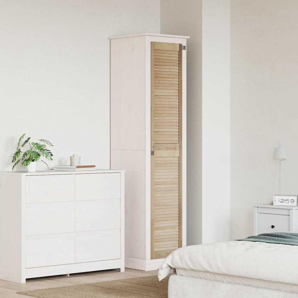 vidaXL Porte de placard Naturel 201 x 2,1 x 39,5 cm Bois de pin massif