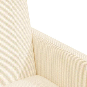 Esszimmerstühle Creme mit Rollen, 2er-Set
