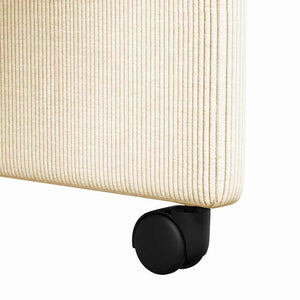Esszimmerstühle Creme mit Rollen, 2er-Set