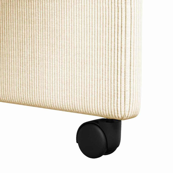Esszimmerstühle Creme mit Rollen, 2er-Set