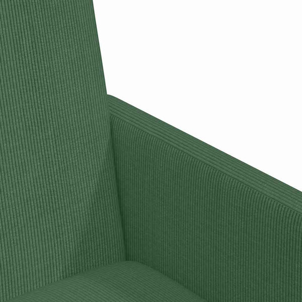 Esszimmerstühle mit Rollen Grau-Grün, 2er-Set
