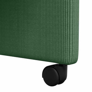 Esszimmerstühle mit Rollen Grau-Grün, 2er-Set