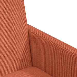 Esszimmerstühle mit Rollen, Rot Orange, 2er-Set