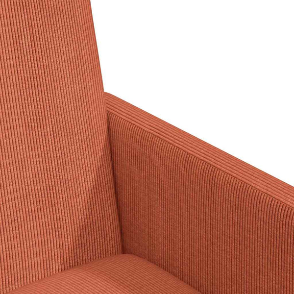 Esszimmerstühle mit Rollen, Rot Orange, 2er-Set