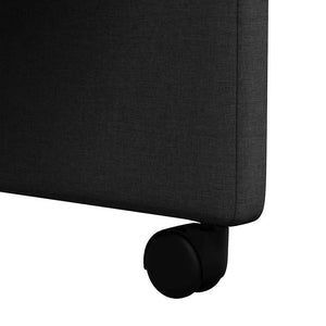 Esszimmerstühle mit Rollen, 2er-Set, Schwarz