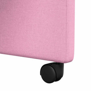 Esszimmerstühle Rosa mit Rollen, 2er-Set