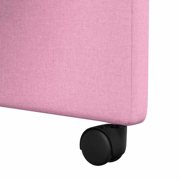 Esszimmerstühle Rosa mit Rollen, 2er-Set
