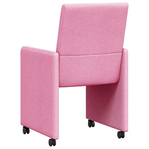 Esszimmerstühle Rosa mit Rollen, 2er-Set