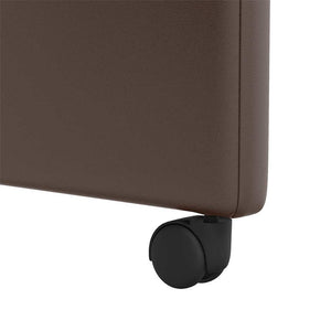 Esszimmerstühle Braun mit Rollen, 2er-Set