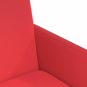 Esszimmerstühle Rot Kunstleder mit Rollen (2er-Set)