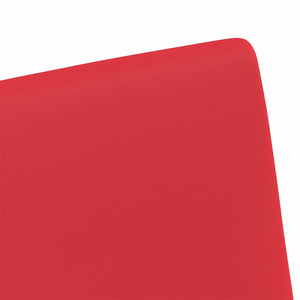 Esszimmerstühle Rot Kunstleder mit Rollen (2er-Set)