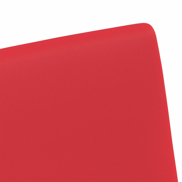 Esszimmerstühle Rot Kunstleder mit Rollen (2er-Set)