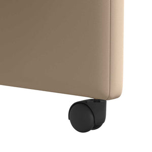 Esszimmerstühle mit Rollen, 2er-Set Cappuccino