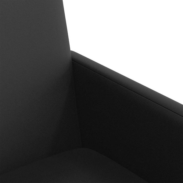 Esszimmerstühle mit Rollen, 2er-Set, Schwarz