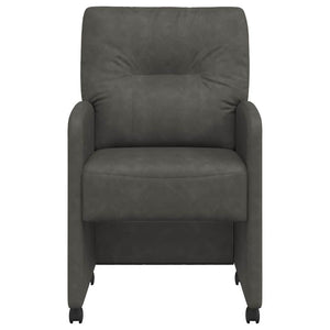 Esszimmerstühle mit Rollen, 2er-Set, Schwarz