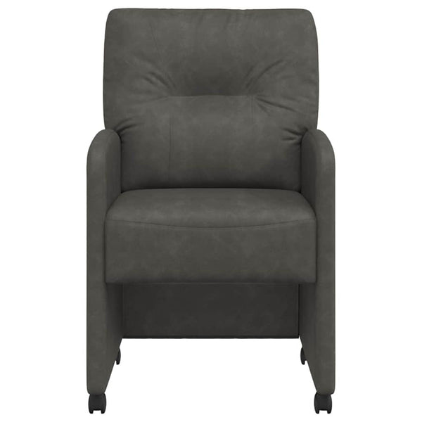 Esszimmerstühle mit Rollen, 2er-Set, Schwarz