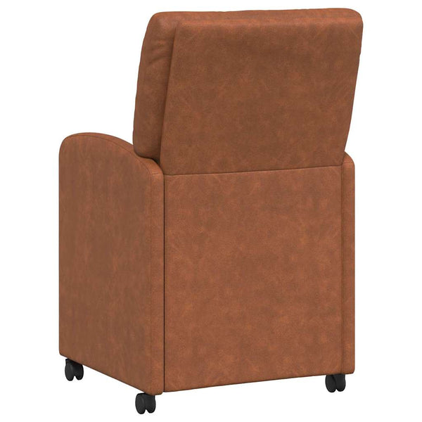 Esszimmerstühle Braun mit Rollen, 2er-Set