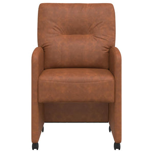 Esszimmerstühle Braun mit Rollen, 2er-Set