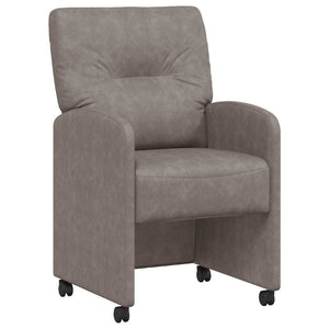 Esszimmerstühle mit Rollen Grau, 2er-Set