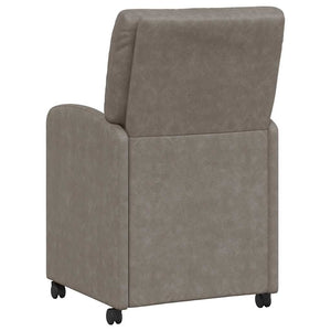 Esszimmerstühle mit Rollen Grau, 2er-Set