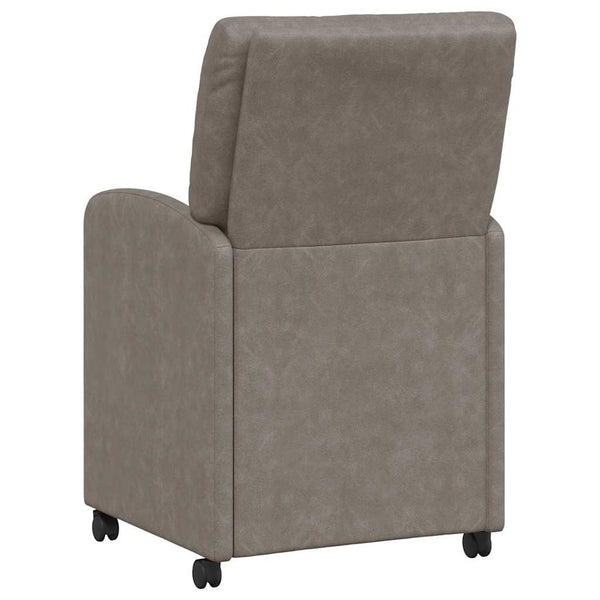 Esszimmerstühle mit Rollen Grau, 2er-Set