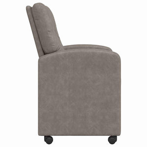 Esszimmerstühle mit Rollen Grau, 2er-Set