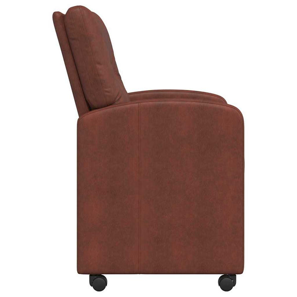 Esszimmerstühle Braun Kunstleder Rollen 2er Set