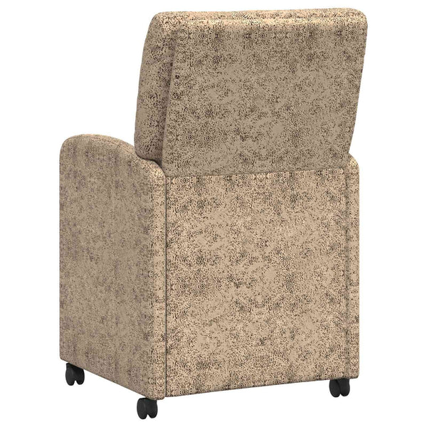 Esszimmerstühle mit Rollen, Hellgrau, 2er-Set