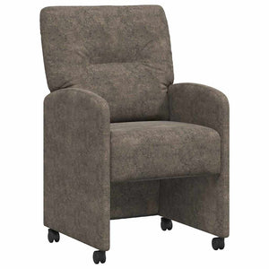Esszimmerstühle mit Rollen, 2er-Set Dunkelgrau