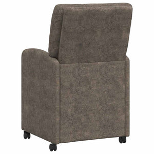 Esszimmerstühle mit Rollen, 2er-Set Dunkelgrau