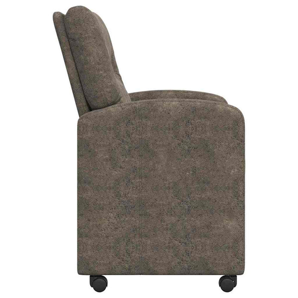 Esszimmerstühle mit Rollen, 2er-Set Dunkelgrau