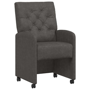 Esszimmerstühle mit Rollen, 2er Set Schwarz