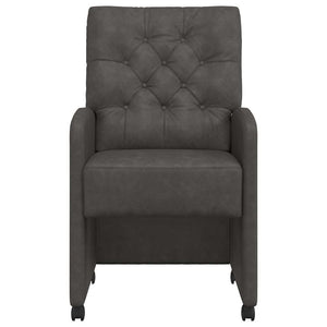 Esszimmerstühle mit Rollen, 2er Set Schwarz
