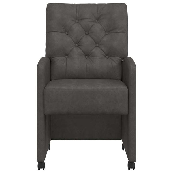 Esszimmerstühle mit Rollen, 2er Set Schwarz
