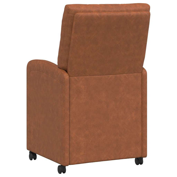 Esszimmerstühle Braun mit Rollen, 2er-Set