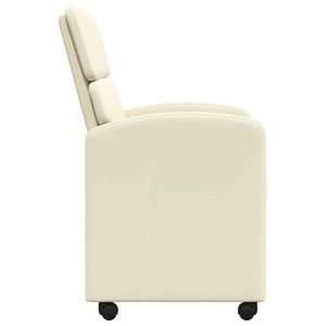Esszimmerstühle Creme mit Rollen, 2er-Set