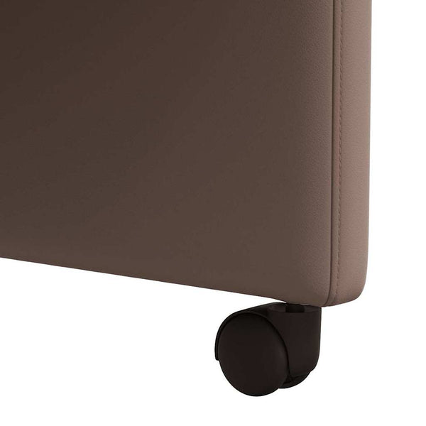 Esszimmerstühle Braun mit Rollen, 2er Set