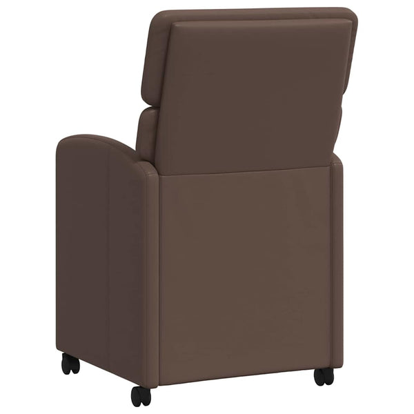 Esszimmerstühle Braun mit Rollen, 2er Set