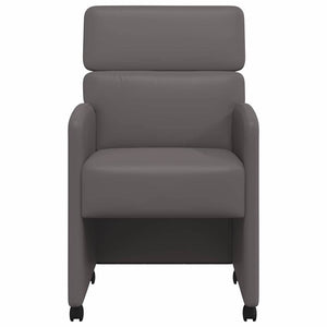 Esszimmerstühle Grau mit Rollen, 2er Set