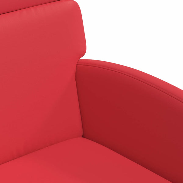 Esszimmerstühle Rot Kunstleder mit Rollen, 2er-Set