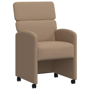Esszimmerstühle mit Rollen Cappuccino 2er Set