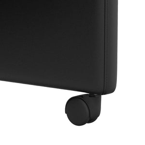 Esszimmerstühle mit Rollen Schwarz 2er-Set