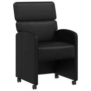 Esszimmerstühle mit Rollen Schwarz 2er-Set