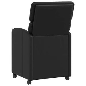 Esszimmerstühle mit Rollen Schwarz 2er-Set