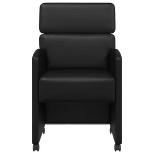 Esszimmerstühle mit Rollen Schwarz 2er-Set