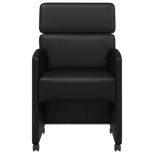 Esszimmerstühle mit Rollen Schwarz 2er-Set