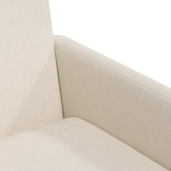 Esszimmerstühle Beige Leinen mit Rädern (2er-Set)