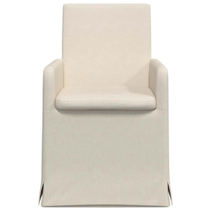 Esszimmerstühle Beige Leinen mit Rädern (2er-Set)